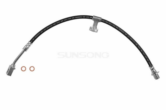 Sunsong Brake Hydraulic Hose P/N:2203087 Fits: Chevrolet C30 78-75, Chevrolet C30 Pickup 1974, Chevrolet P30 1978, GMC C35 78-75, GMC C35/c3500 Pickup 1974 - Image 1
