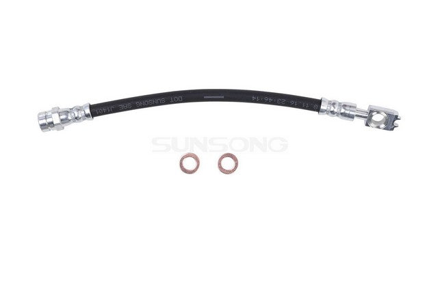 Sunsong Brake Hydraulic Hose P/N:2206341 Fits: Audi A1, Audi A3, Audi A3 Quattro, Volkswagen Beetle, Volkswagen Eos, Volkswagen Golf, Volkswagen Golf Sportwagen, Volkswagen Gti, Volkswagen Jetta, Volkswagen Passat - Image 1