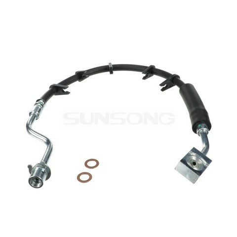 Sunsong Brake Hydraulic Hose P/N:2207447 Fits: Chevrolet C6500 Kodiak, Chevrolet C7500 Kodiak, Chevrolet T6500, Chevrolet T7500, GMC C6500 Topkick, GMC C7500 Topkick, GMC T6500, GMC T7500, Isuzu Ftr, Isuzu Fvr, Isuzu Htr, Isuzu Hvr - Image 1