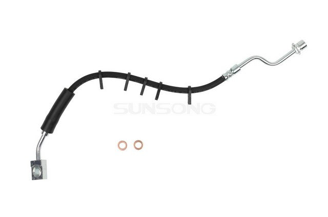 Sunsong Brake Hydraulic Hose P/N:2207448 Fits: Chevrolet C6500 Kodiak, Chevrolet C7500 Kodiak, Chevrolet T6500, Chevrolet T7500, GMC C6500 Topkick, GMC C7500 Topkick, GMC T6500, GMC T7500, Isuzu Ftr, Isuzu Fvr, Isuzu Htr, Isuzu Hvr - Image 1