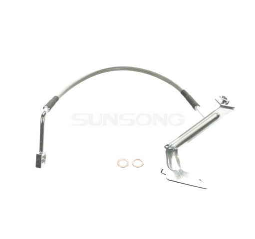 Sunsong Brake Hydraulic Hose P/N:2208097 Fits: Jaguar Super V8 09-06, Jaguar Vanden Plas 09-06, Jaguar Xj8 09-06, Jaguar Xjr 09-06, Jaguar Xk 09-07, Jaguar Xkr 09-07 - Image 1