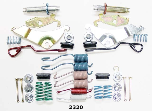 Better Brake Parts Drum Brake Hardware Kit P/N:2320K Fits: Buick Century, Buick Lesabre, Buick Regal, Buick Riviera, Chevrolet Bel Air, Chevrolet Caprice, Chevrolet El Camino, Chevrolet Impala, Chevrolet Malibu, Chevrolet Monte Carlo - Image 1