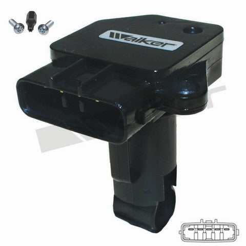 Walker Products Mass Air Flow Sensor P/N:245-1138 Fits: Jaguar Vanden Plas, Jaguar Xj8, Jaguar Xk8, Mazda 3, Mazda 6, Mazda Cx-7, Mazda Cx-9, Saab 9-2x, Subaru B9 Tribeca, Subaru Baja - Image 1