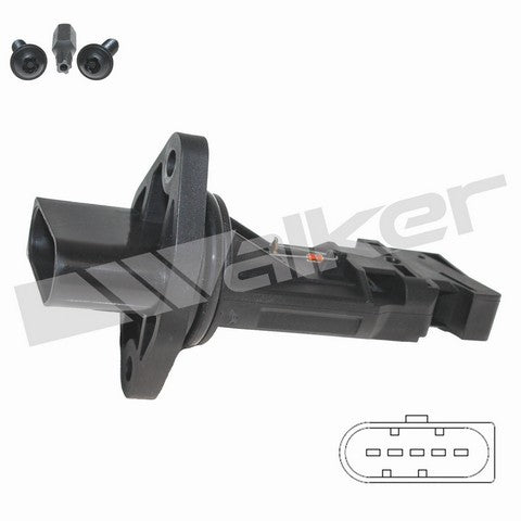Walker Products Mass Air Flow Sensor P/N:245-2081 Fits: Audi Q7 10-07, Volkswagen Beetle 05-01, Volkswagen Golf 06-01, Volkswagen Jetta 05-01, Volkswagen Jetta City 09-07, Volkswagen Phaeton 06-04, Volkswagen Touareg 09-04 - Image 1