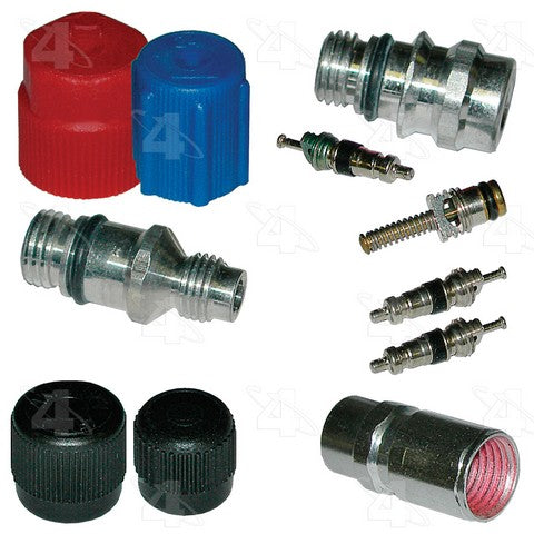 Four Seasons A/C System Valve Core and Cap Kit P/N:26776 Fits: Buick Century, Buick Commercial Chassis, Buick Lesabre, Buick Park Avenue, Buick Reatta, Buick Regal, Buick Riviera, Buick Roadmaster, Buick Skyhawk, Buick Skylark - Image 1