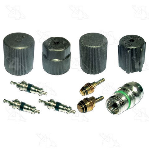 Four Seasons A/C System Valve Core and Cap Kit P/N:26782 Fits: Chrysler 300, Chrysler 300m, Chrysler Aspen, Chrysler Cirrus, Chrysler Concorde, Chrysler Crossfire, Chrysler Grand Voyager, Chrysler Intrepid, Chrysler Lebaron, Chrysler Lhs - Image 1