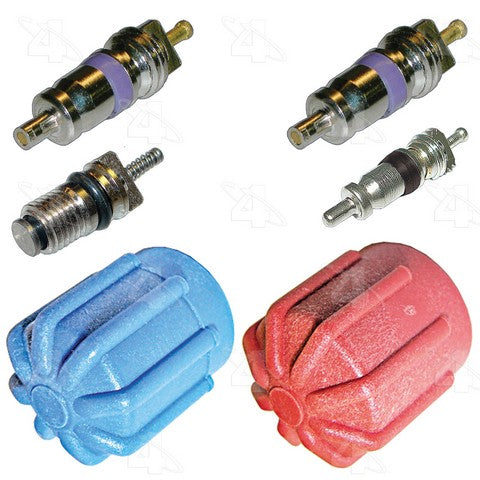 Four Seasons A/C System Valve Core and Cap Kit P/N:26826 Fits: Audi A3 Quattro, Audi A4, Audi A4 Allroad, Audi A4 Quattro, Audi Q5, Audi R8, Audi S4, BMW 1 Series M, BMW 118i, BMW 120i - Image 1