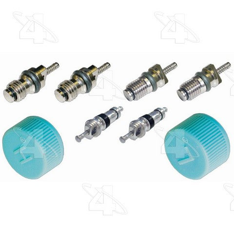 Four Seasons A/C System Valve Core and Cap Kit P/N:26862 Fits: Hyundai Accent, Hyundai Azera, Hyundai Elantra, Hyundai Elantra Coupe, Hyundai Elantra Gt, Hyundai Entourage, Hyundai Equus, Hyundai Excel, Hyundai Genesis, Hyundai Genesis Coupe - Image 1