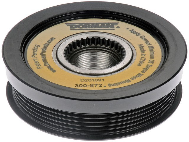 Dorman - OE Solutions Polea de Alternador P/N:300-872 Fits: Volvo C70 04-99, Volvo S60 09-01, Volvo S80 06-04, Volvo V70 07-99, Volvo Xc70 07-03, Volvo Xc90 06-03 - Image 1