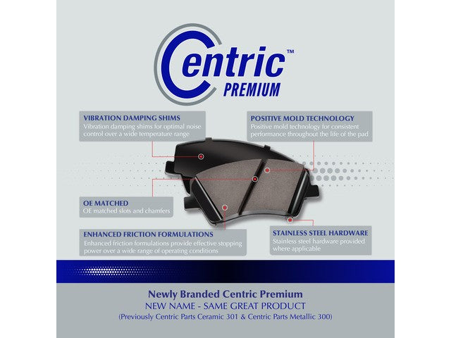 Centric Parts Disc Brake Pad Set P/N:301.12620 Fits: Hyundai Sonata 98-94 - Image 5