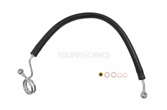 Sunsong Power Steering Pressure Line Hose Assembly P/N:3401026 Fits: Audi A4 02-97, Audi A4 Quattro 01-98, Volkswagen Passat 05-98 - Image 1