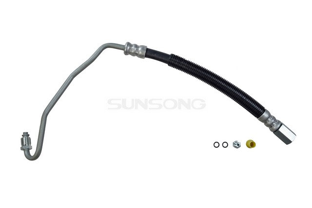 Sunsong Power Steering Pressure Line Hose Assembly P/N:3401072 Fits: Buick Skylark 98-94, Chevrolet Beretta 96-88, Chevrolet Corsica 96-88, Oldsmobile Achieva 98-94, Pontiac Grand Am 98-94, Pontiac Tempest 91-88 - Image 1