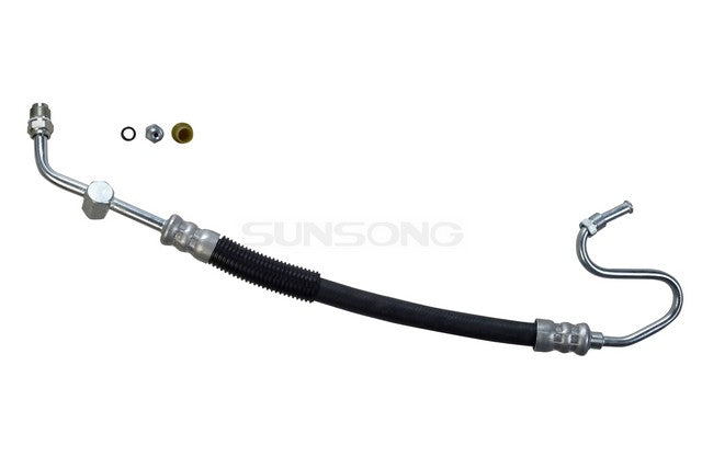 Sunsong Power Steering Pressure Line Hose Assembly P/N:3401099 Fits: Ford Bronco 96-93, Ford F-150 96-93, Ford F-250 97-93, Ford F-250 Hd 1997, Ford F-350 97-93, Ford P-350 1993 - Image 1