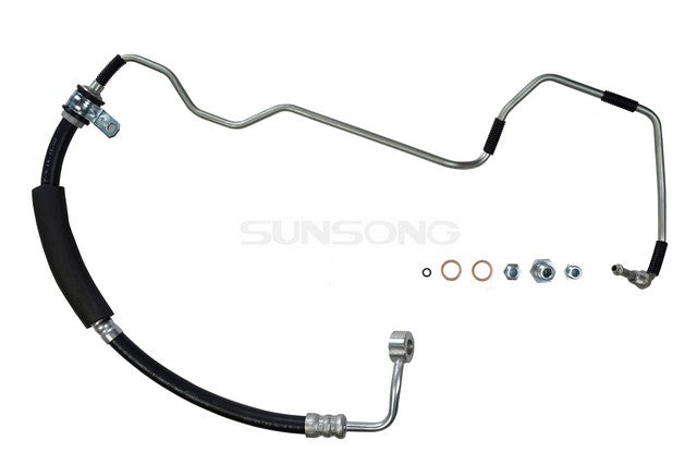 Sunsong Power Steering Pressure Line Hose Assembly P/N:3401124 Fits: Hyundai Santa Fe 06-01 - Image 1