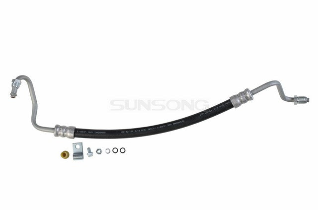 Sunsong Power Steering Pressure Line Hose Assembly P/N:3401263 Fits: Dodge D100 89-84, Dodge D150 90-82, Dodge D250 93-82, Dodge D350 93-82, Dodge Ramcharger 90-82, Dodge W100 89-86, Dodge W150 90-82, Dodge W250 90-82, Dodge W350 90-82 - Image 1