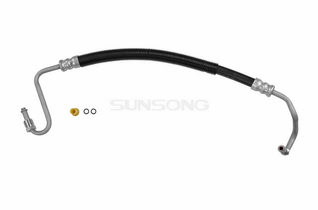 Sunsong Power Steering Pressure Line Hose Assembly P/N:3401269 Fits: Dodge B150 1994, Dodge B1500 98-95, Dodge B250 1994, Dodge B2500 98-95, Dodge B350 1994, Dodge B3500 98-95, Dodge Ram 1500 Van 03-95, Dodge Ram 2500 Van 03-96, Dodge Ram 3500 Van 03-96 - Image 1