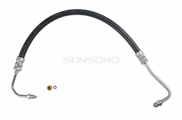 Sunsong Power Steering Pressure Line Hose Assembly P/N:3401274 Fits: Ford Excursion 04-00, Ford F-250 Super Duty 04-99, Ford F-350 Super Duty 04-99, Ford F-450 Super Duty 04-99, Ford F-550 Super Duty 04-99 - Image 1
