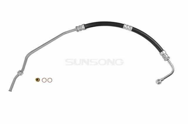 Sunsong Power Steering Pressure Line Hose Assembly P/N:3401286 Fits: Kia Sephia 01-98, Kia Spectra 2000 - Image 1