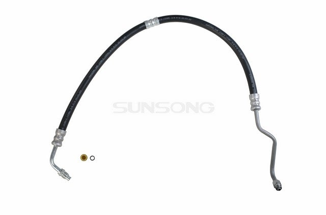 Sunsong Power Steering Pressure Line Hose Assembly P/N:3401304 Fits: Ford Cougar, Ford Fairmont, Ford Granada, Ford Ltd, Ford Mustang, Ford Thunderbird, Lincoln Continental, Lincoln Mark Vii, Mercury Capri, Mercury Cougar, Mercury Marquis, Mercury Zephyr - Image 1