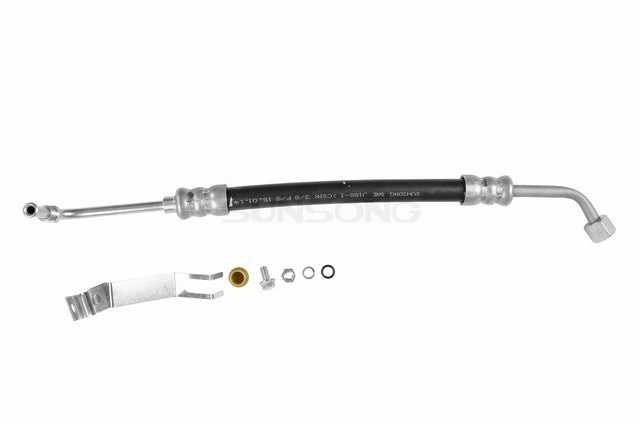 Sunsong Power Steering Pressure Line Hose Assembly P/N:3401328 Fits: Ford F-100 71-67, Ford F-100 77-73, Ford F-150 77-75, Ford F-250 71-67, Ford F-250 77-73, Ford F-350 78-67 - Image 1