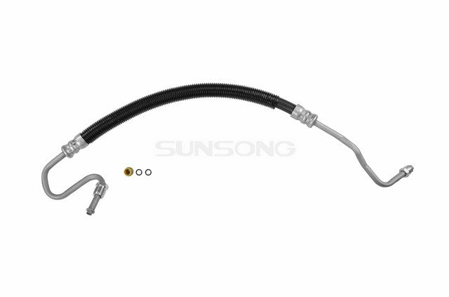 Sunsong Power Steering Pressure Line Hose Assembly P/N:3401355 Fits: Cadillac Escalade, Cadillac Escalade Ext, Chevrolet Avalanche 1500, Chevrolet Suburban 1500, Chevrolet Suburban 2500, Chevrolet Tahoe, GMC Yukon, GMC Yukon Xl 1500, GMC Yukon Xl 2500 - Image 1