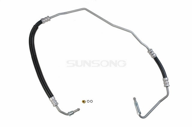 Sunsong Power Steering Pressure Line Hose Assembly P/N:3401357 Fits: Cadillac Deville 02-00, Cadillac Seville 02-00, Oldsmobile Aurora 02-01 - Image 1