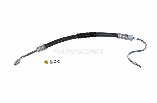Sunsong Power Steering Pressure Line Hose Assembly P/N:3401371 Fits: Ford Bronco 89-87, Ford F-150 89-87, Ford F-200 89-87, Ford F-250 89-87, Ford F-350 89-87 - Image 1