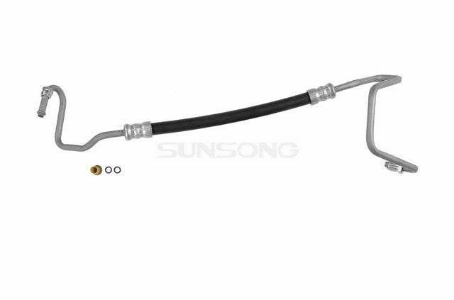 Sunsong Power Steering Pressure Line Hose Assembly P/N:3401373 Fits: Chevrolet Cargo Van 1999, Chevrolet Express 1500 02-99, Chevrolet Express 2500 02-99, Chevrolet Express 3500 02-99, GMC Savana 1500 02-99, GMC Savana 2500 02-99, GMC Savana 3500 02-99 - Image 1