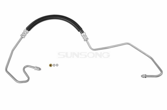 Sunsong Power Steering Pressure Line Hose Assembly P/N:3401374 Fits: Cadillac Escalade, Chevrolet K1500, Chevrolet K1500 Suburban, Chevrolet K2500, Chevrolet K2500 Suburban, Chevrolet K3500, Chevrolet Silverado, Chevrolet Tahoe, GMC C1500, GMC C2500 - Image 1