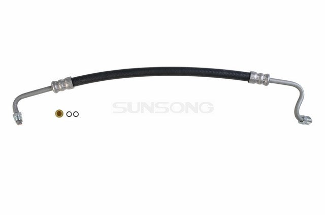 Sunsong Power Steering Pressure Line Hose Assembly P/N:3401451 Fits: Buick Regal, Buick Riviera, Cadillac Eldorado, Cadillac Seville, Oldsmobile Cutlass, Oldsmobile Cutlass Calais, Oldsmobile Cutlass Cruiser, Oldsmobile Cutlass Salon - Image 1