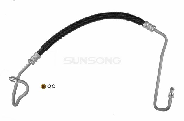 Sunsong Power Steering Pressure Line Hose Assembly P/N:3401476 Fits: Chevrolet Avalanche 2500, Chevrolet Silverado 1500, Chevrolet Silverado 2500, Chevrolet Suburban, Chevrolet Suburban 1500, Chevrolet Suburban 2500, Chevrolet Suburban 3500 Hd - Image 1