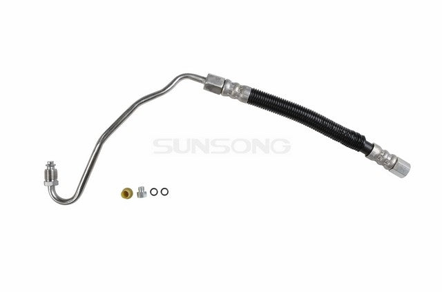 Sunsong Power Steering Pressure Line Hose Assembly P/N:3401491 Fits: Chevrolet Beretta 1991, Chevrolet Cavalier 94-89, Chevrolet Corsica 1991, Pontiac Sunbird 94-91 - Image 1