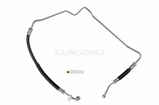 Sunsong Power Steering Pressure Line Hose Assembly P/N:3401495 Fits: Infiniti Q45 96-95, Nissan D21 1994, Nissan Pathfinder 95-93, Nissan Pickup 1995 - Image 1