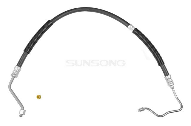 Sunsong Power Steering Pressure Line Hose Assembly P/N:3401508 Fits: Ford Fairlane, Ford Falcon, Ford Granada, Ford Mustang, Ford Ranchero, Mercury Caliente, Mercury Comet, Mercury Cougar, Mercury Cyclone, Mercury Montego - Image 1