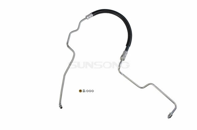 Sunsong Power Steering Pressure Line Hose Assembly P/N:3401509 Fits: Cadillac Brougham 1992, Cadillac Commercial Chassis 1991, Cadillac Deville 93-91, Cadillac Fleetwood 92-91 - Image 1
