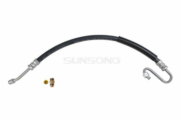 Sunsong Power Steering Pressure Line Hose Assembly P/N:3401643 Fits: Chevrolet Bel Air, Chevrolet Biscayne, Chevrolet Brookwood, Chevrolet Caprice, Chevrolet El Camino, Chevrolet Impala, Chevrolet Kingswood, Chevrolet Townsman, Pontiac Laurentian - Image 1