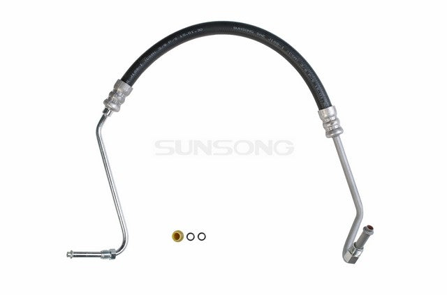 Sunsong Power Steering Pressure Line Hose Assembly P/N:3401681 Fits: Ford Excursion 05-03, Ford F-250 Super Duty 04-03, Ford F-350 Super Duty 04-03, Ford F-450 Super Duty 04-03, Ford F-550 Super Duty 04-03 - Image 1