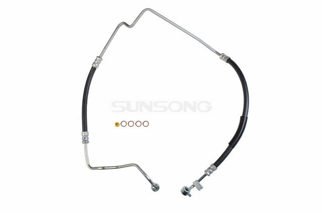 Sunsong Power Steering Pressure Line Hose Assembly P/N:3401696 Fits: Nissan D21 93-90, Nissan Pathfinder 90-89 - Image 1