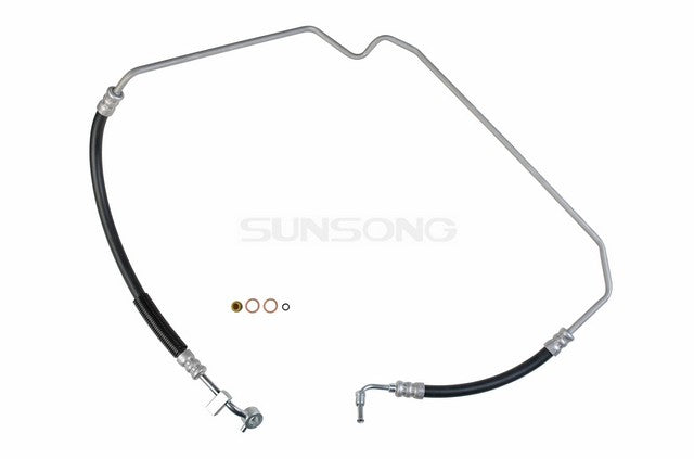 Sunsong Power Steering Pressure Line Hose Assembly P/N:3401712 Fits: Nissan D21 94-86, Nissan Pickup 1995 - Image 1