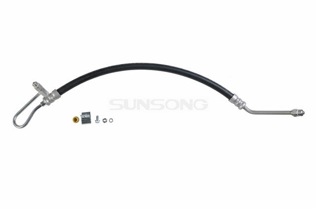 Sunsong Power Steering Pressure Line Hose Assembly P/N:3401754 Fits: Ford Tempo 90-88, Ford Topaz 90-88, Mercury Topaz 90-88 - Image 1