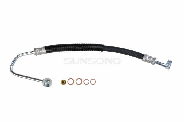 Sunsong Power Steering Pressure Line Hose Assembly P/N:3401759 Fits: Asuna Sunrunner 93-92, Chevrolet Tracker 91-89, Geo Tracker 97-89, GMC Tracker 91-89, Pontiac Sunrunner 97-94, Suzuki Sidekick 97-89 - Image 1