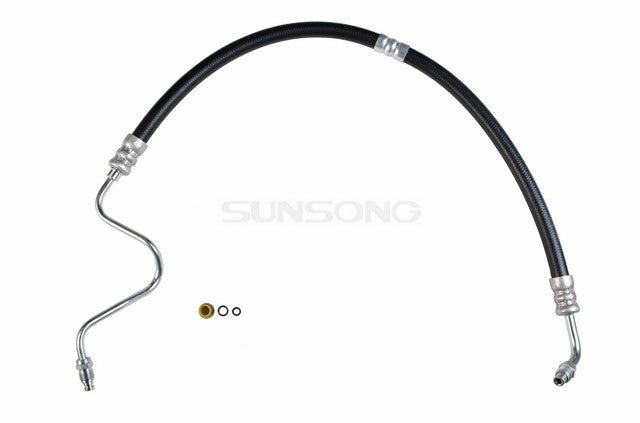 Sunsong Power Steering Pressure Line Hose Assembly P/N:3401992 Fits: Ford Fairmont 82-81, Ford Mustang 81-79, Mercury Capri 81-79, Mercury Cougar 82-81, Mercury Zephyr 82-81 - Image 1