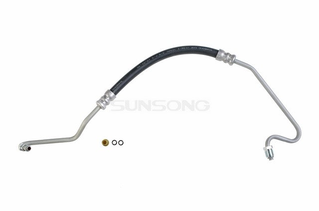 Sunsong Power Steering Pressure Line Hose Assembly P/N:3402013 Fits: Buick Electra, Buick Lesabre, Chevrolet Camaro, Chevrolet Caprice, Chevrolet El Camino, Chevrolet Impala, Chevrolet Malibu, Chevrolet Monte Carlo, GMC Caballero, Oldsmobile Cutlass - Image 1