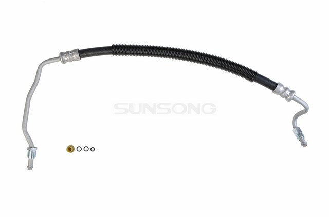 Sunsong Power Steering Pressure Line Hose Assembly P/N:3402026 Fits: Buick Skyhawk 86-85, Cadillac Cimarron 86-85, Chevrolet Cavalier 87-85, Oldsmobile Firenza 86-85, Pontiac J2000 Sunbird 1985, Pontiac Sunbird 1986 - Image 1