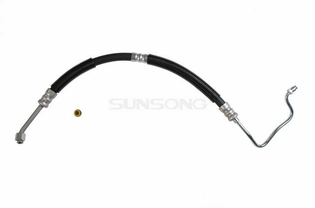 Sunsong Power Steering Pressure Line Hose Assembly P/N:3402028 Fits: Ford Fairlane, Ford Falcon, Ford Maverick, Ford Mustang, Ford Ranchero, Ford Torino, Mercury Capri, Mercury Comet, Mercury Cyclone, Mercury Montego - Image 1