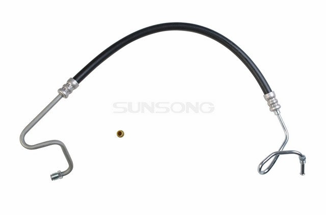 Sunsong Power Steering Pressure Line Hose Assembly P/N:3402121 Fits: Ford Country Sedan, Ford Country Squire, Ford Custom 500, Ford Galaxie 500, Ford Ltd, Ford Ranch Wagon, Ford Thunderbird, Mercury Colony Park, Mercury Cougar, Mercury Grand Marquis - Image 1