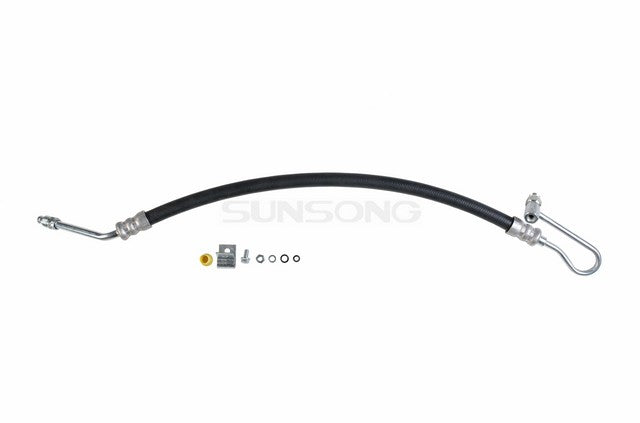 Sunsong Power Steering Pressure Line Hose Assembly P/N:3402181 Fits: Ford Escort 1987, Ford Tempo 88-87, Ford Topaz 88-85, Mercury Lynx 1987, Mercury Topaz 88-85 - Image 1