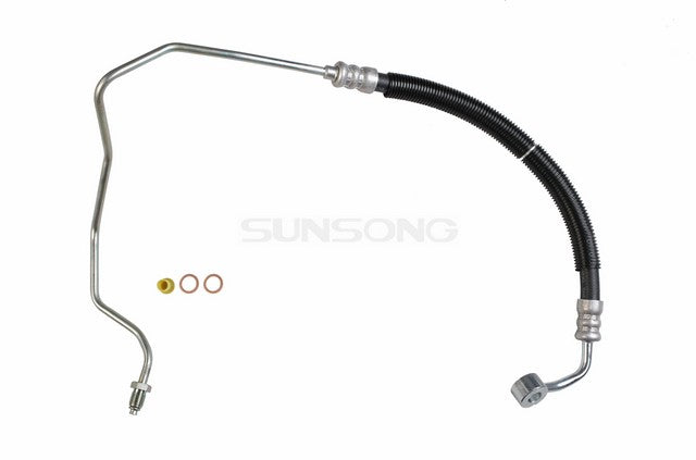 Sunsong Power Steering Pressure Line Hose Assembly P/N:3402190 Fits: Hyundai Excel 94-90, Hyundai Scoupe 95-91, Mitsubishi Precis 94-90 - Image 1