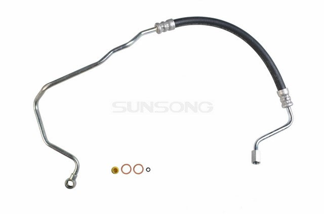 Sunsong Power Steering Pressure Line Hose Assembly P/N:3402333 Fits: Subaru Baja 06-03, Subaru Legacy 04-00, Subaru Outback 04-00 - Image 1