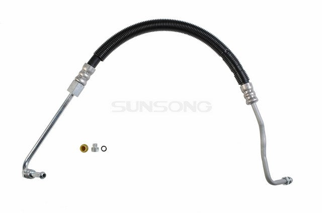 Sunsong Power Steering Pressure Line Hose Assembly P/N:3402442 Fits: Cadillac Escalade Ext 2002, Chevrolet Suburban 1500 02-00, Chevrolet Tahoe 02-00, GMC Yukon 02-00, GMC Yukon Xl 1500 02-00, GMC Yukon Xl 2500 01-00 - Image 1